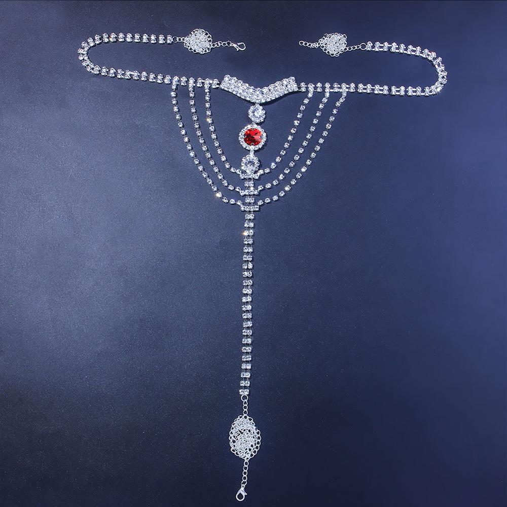 Sexy Body Chain Lingerie Red C - Body Jewelry Retainers recension och pris