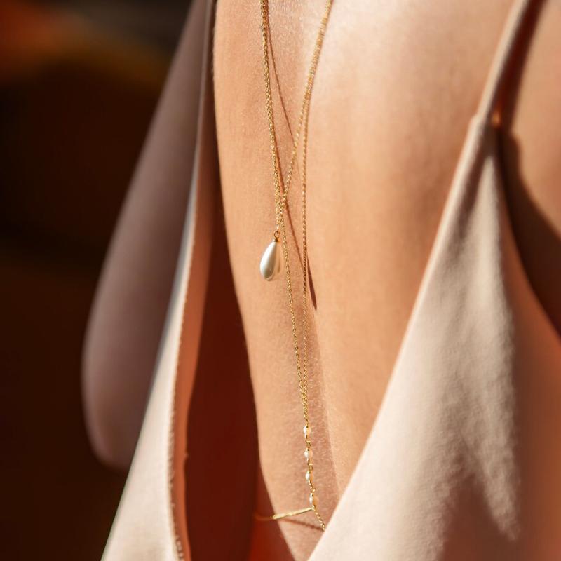 Simple Multilayer Pearl Back D - Body Jewelry Necklace recension och pris